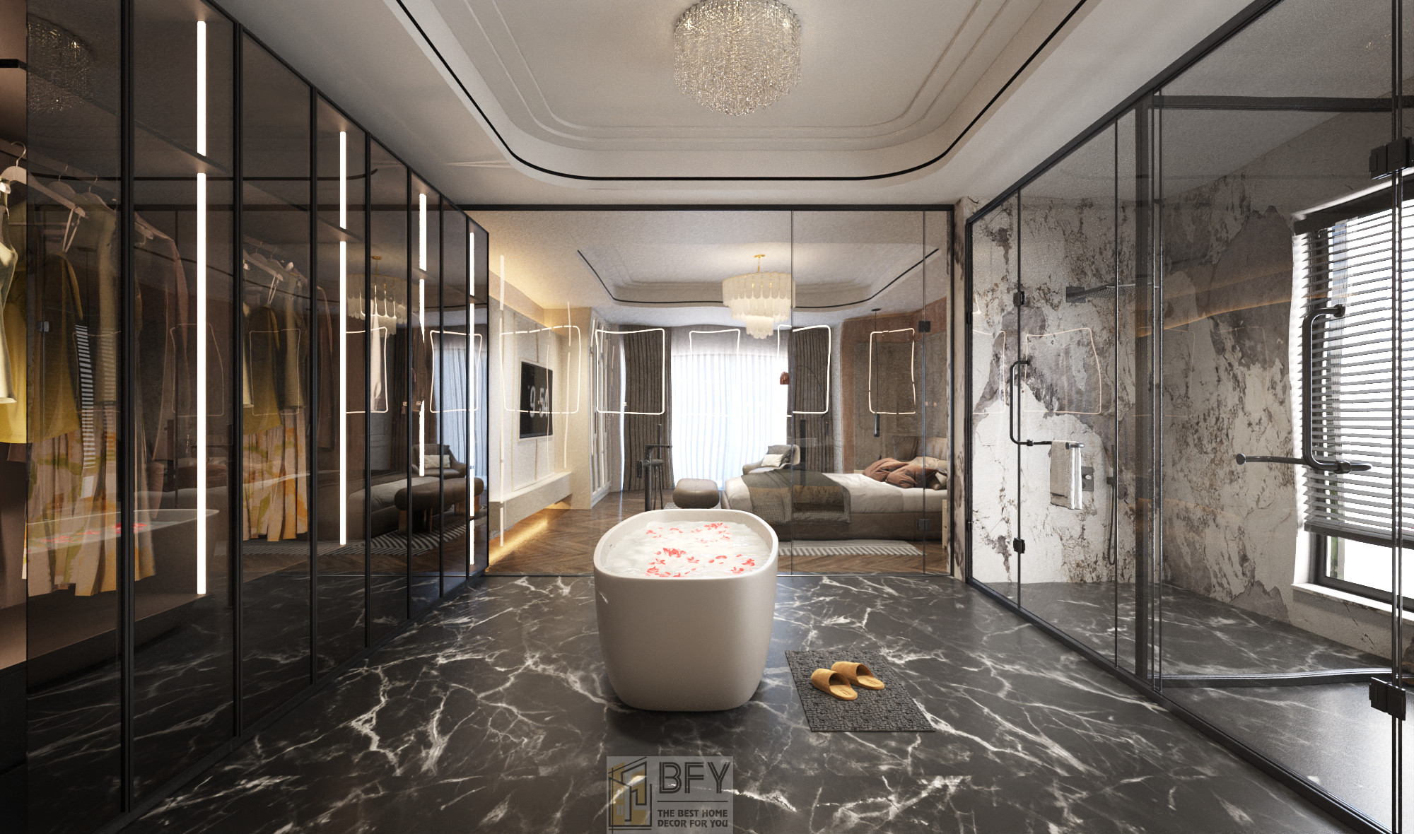 kính điện nhà tắm